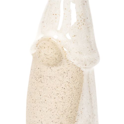 Decoratieve kabouterfiguur, licht keramiek, Scandinavische stijl, 18 cm, 3 stuks | Floristik24.nl