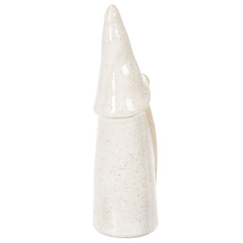 Decoratieve kabouterfiguur, licht keramiek, Scandinavische stijl, 18 cm, 3 stuks | Floristik24.nl