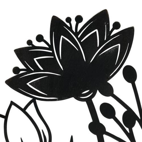 Floristik24 Standaard bloemenweide voorjaarsdecoratie metaal 23cm H20,5cm