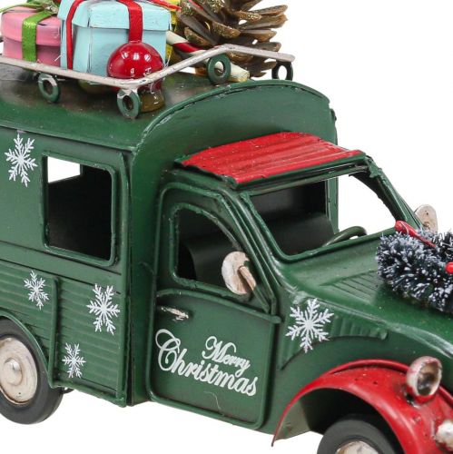 Floristik24 Kerstdecoratie auto Kerstauto vintage groen L17cm