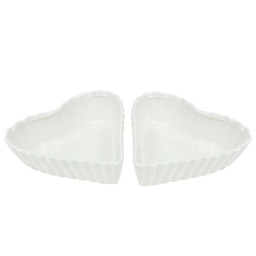 Floristik24 Cakevorm hart wit 16cm 2st