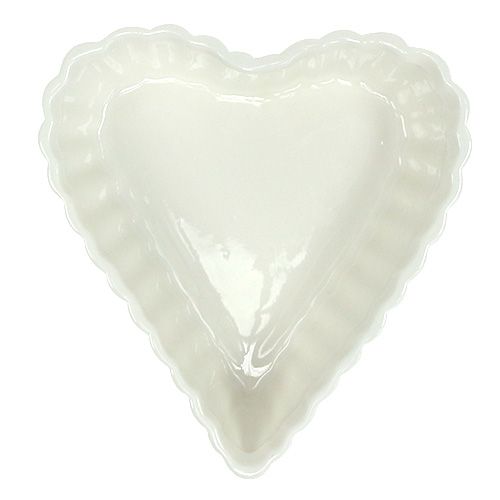 Floristik24 Cakevorm hart wit 16cm 2st