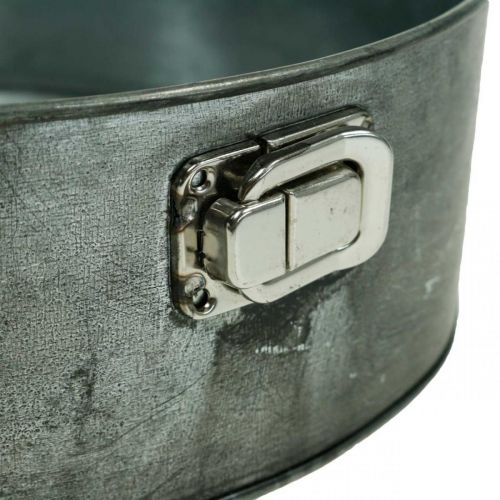 Floristik24 Plantenbak, decoratieve bakvorm, springvorm voor beplanting, metalen decoratie Ø24cm H7,5cm