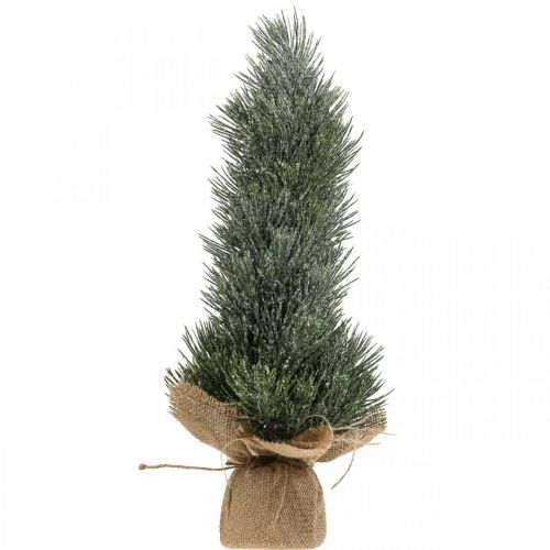 Artikel Mini kerstboom kunstmatig besneeuwd in een zak H41cm