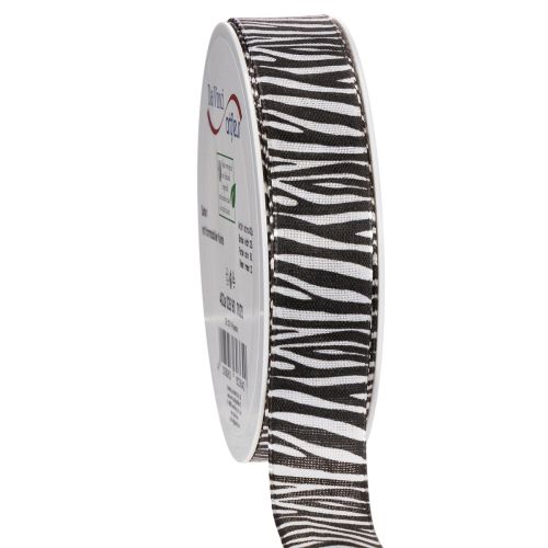 Cadeaulint met zebraprint, 25 mm breed, 20 m lang kopen | Floristik24.nl
