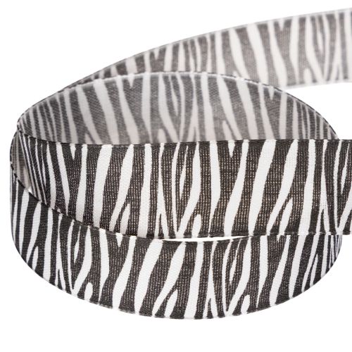 Cadeaulint met zebraprint, 25 mm breed, 20 m lang | Floristik24.nl