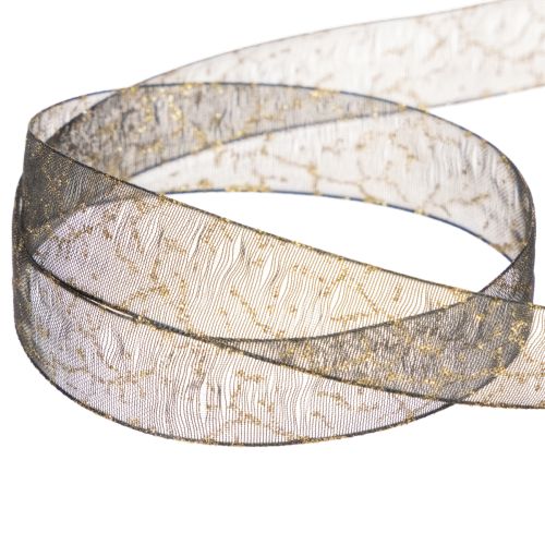 Decoratief lint, transparant organza lint voor tafeldecoratie, 15 mm breed, 20 m lang | Floristik24.nl