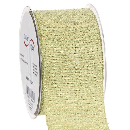 Decoratief lint met glitter, breed lint voor het inpakken van cadeaus, 55 mm breed, 15 m lang