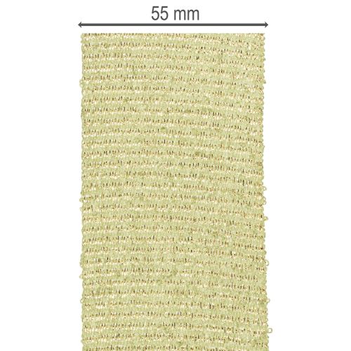 Decoratief lint met glitter, breed lint voor het inpakken van cadeaus, 55 mm breed, 15 m lang | Floristik24.nl