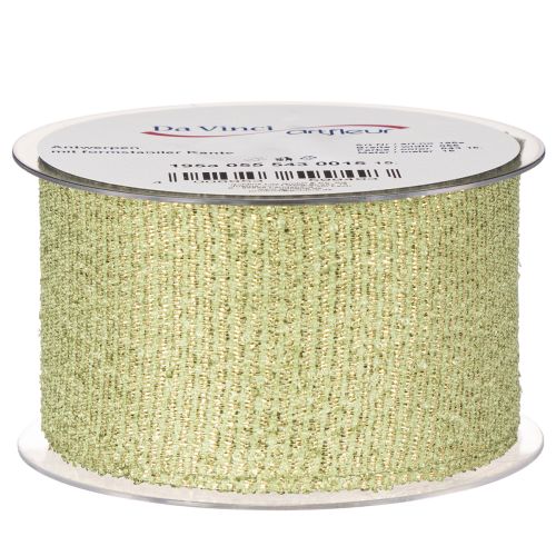 Decoratief lint met glitter, breed lint voor het inpakken van cadeaus, 55 mm breed, 15 m lang | Floristik24.nl
