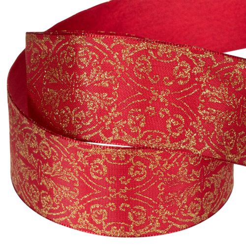 Cadeaulint met feestelijk patroon voor knutselen en decoreren, 40 mm x 15 m | Floristik24.nl