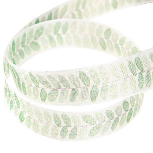 Artikel Lint Groene Bladeren Organzalint Decoratief Lint 25mm 18m