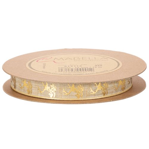 Decoratief lint met hertenmotief, kerstlint, 15 mm x 15 m | Floristik24.nl