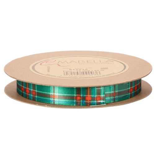 Geruit cadeaulint voor kerstcadeaus, 15 mm x 20 m | Floristik24.nl