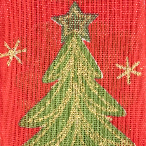 Kerstboom van cadeaulint met sterren, 40 mm, 15 m | Floristik24.nl