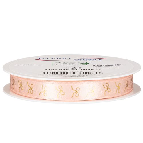 Cadeaulint met gouden strikjes 15 mm 18 m | Floristik24.nl