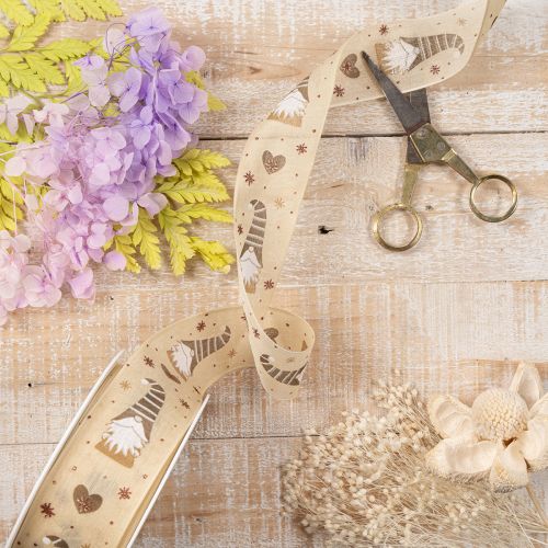 Decoratief lint met kabouters en hartjes voor cadeaus en knutselwerkjes, 40 mm x 15 m | Floristik24.nl