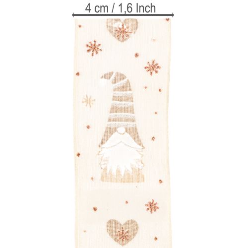 Decoratief lint met kabouters en hartjes voor cadeaus en knutselwerkjes, 40 mm x 15 m | Floristik24.nl
