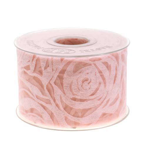 Floristik24 Decoratielint rozen breed roze 63mm 20m