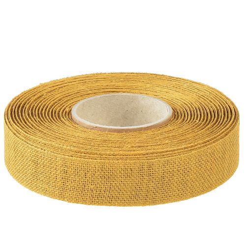 Artikel Decoratief lint natuur geel 25mm 20m