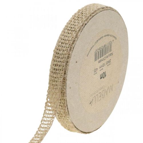 Artikel Sierlint jute natuur 12mm Rustieke decoratie jute lint 10m