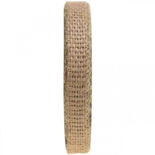 Floristik24 Decoratielint jute roze, naturel 12mm jute lint om te decoreren 10m