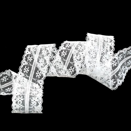 Floristik24 Veterband vintage wit 40mm 20m