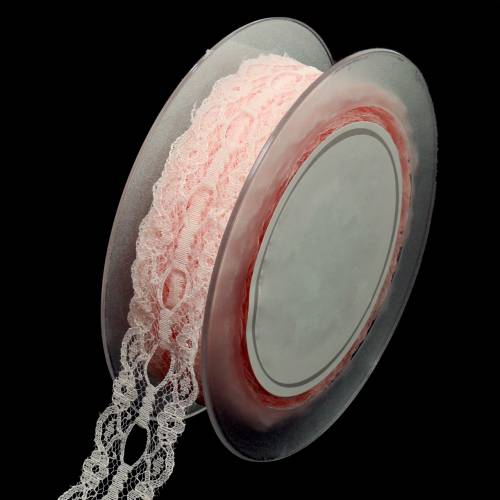Floristik24 Kant lint roze 30mm deco lint kant bruiloft decoratie 20m
