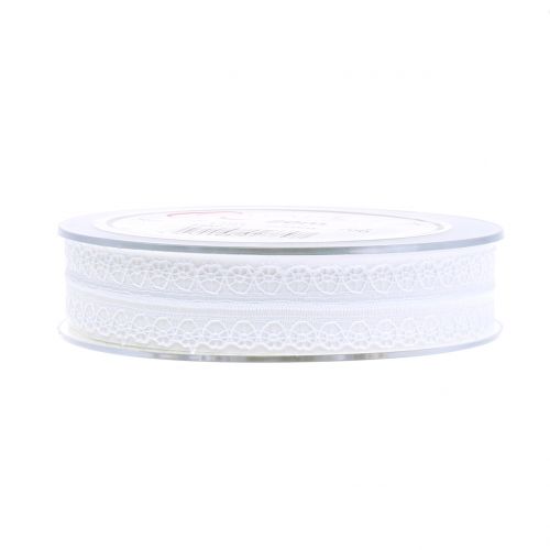 Floristik24 Kantband vintage wit 20mm 20m