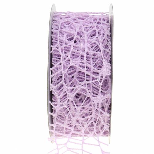 Floristik24 Decoratielint mesh lint lavendel 40mm 10m