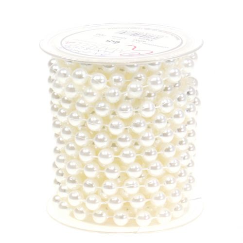 Floristik24 Parelsnoer wit 10mm 6m