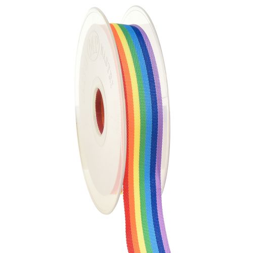 Artikel Decoratief lint cadeaulint regenboog veelkleurig 25mm 20m