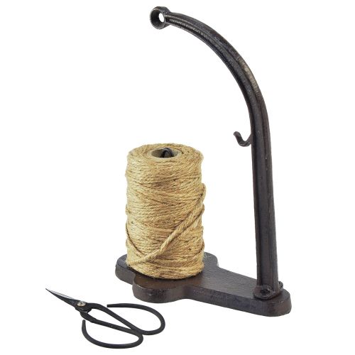 Floristik24 Dispenser draadhouder gietijzeren schaar jute rol H25cm