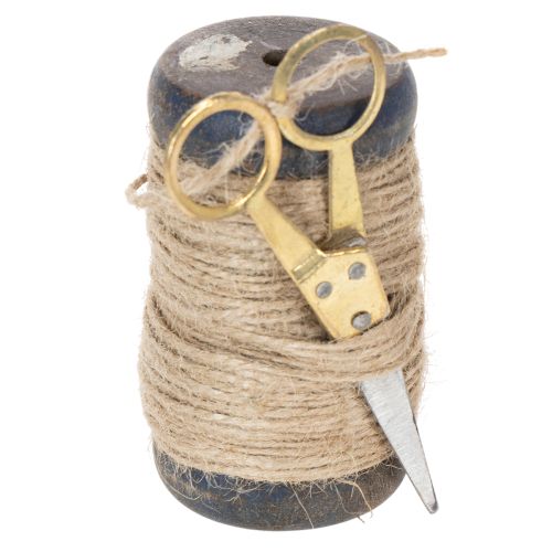 Floristik24 Lintrol van jute met schaar Ø5cm H8cm 2 stuks