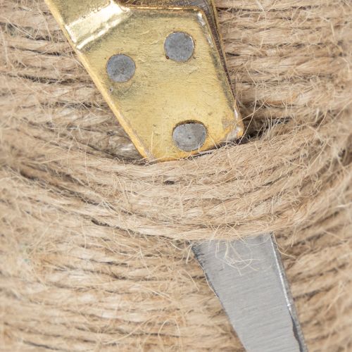 Artikel Lintrol van jute met schaar Ø5cm H8cm 2 stuks