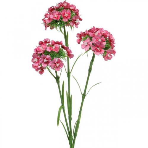 Artikel Sweet William kunstbloemen roze anjers 55cm bundel van 3st
