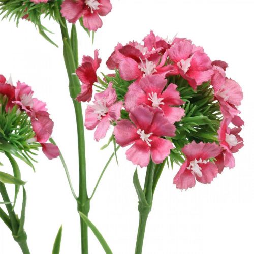 Artikel Sweet William kunstbloemen roze anjers 55cm bundel van 3st