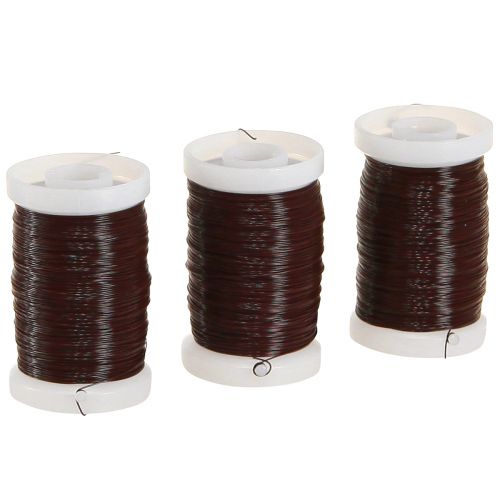 Artikel Knutseldraad in bruin decoratief binddraad 0,35 mm 100 g 3 stuks