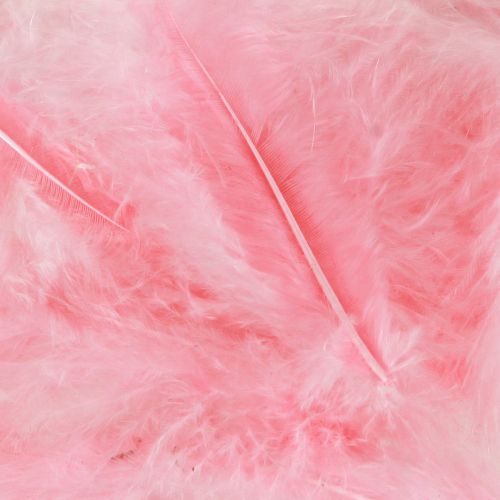 Artikel Knutselveren roze vogelveren lente Pasen 5-10cm 20g