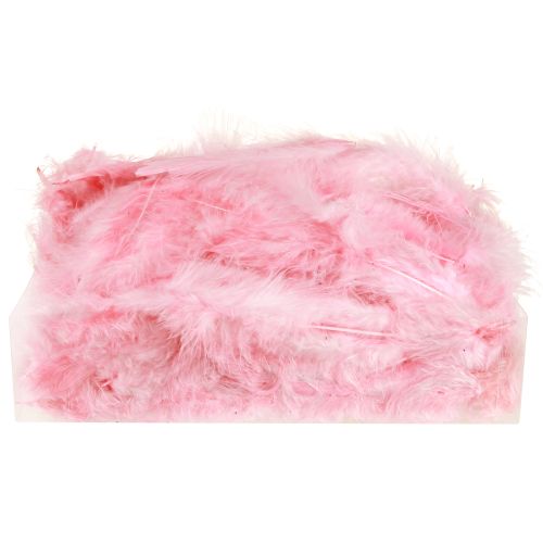 Artikel Knutselveren roze vogelveren lente Pasen 5-10cm 20g