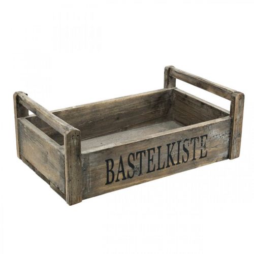 Houten kist ambachtelijke kist shabby decoratieve kist hout 47×28.5×16.5cm