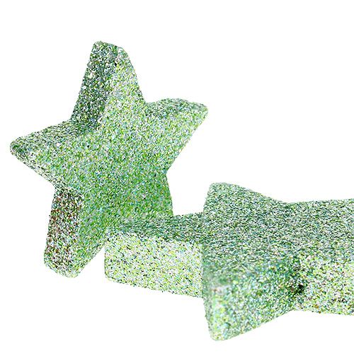 Floristik24 Hobbysterren mintgroen 4-5cm 40st