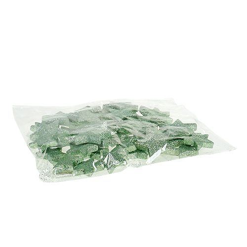 Floristik24 Hobbysterren mintgroen 4-5cm 40st