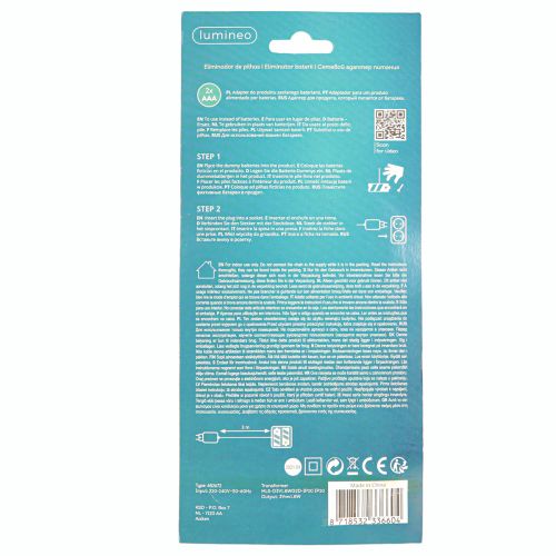 Artikel Batterijadapter als batterijvervanger voor 2 AAA-batterijen 3V