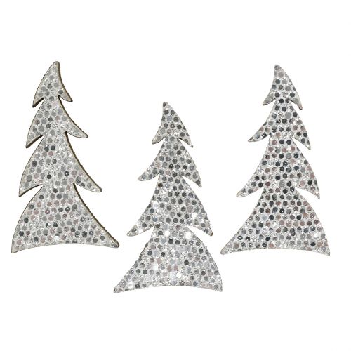 Glinsterende kerstboom om te strooien 4 cm 48 st