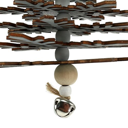 Floristik24 Boom om op te hangen zilver met bel 40cm