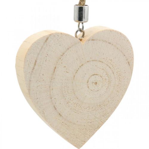 Decoratieve hanger ster / hart / kerstboom, houten decoratie, Advent H9.5 / 8 / 10cm 6st