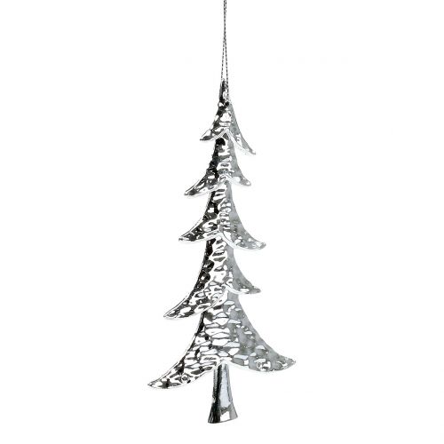 Floristik24 Boom zilver om op te hangen 15cm 8st