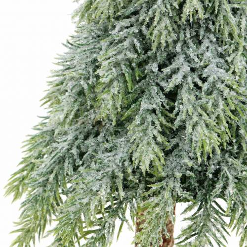 Floristik24 Deco kerstboom sneeuwgroen, wit 56cm