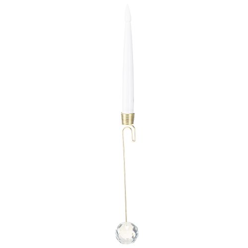 Boomkaarsen LED-stokkaarsen met kristalgeel licht 31cm 10 stuks